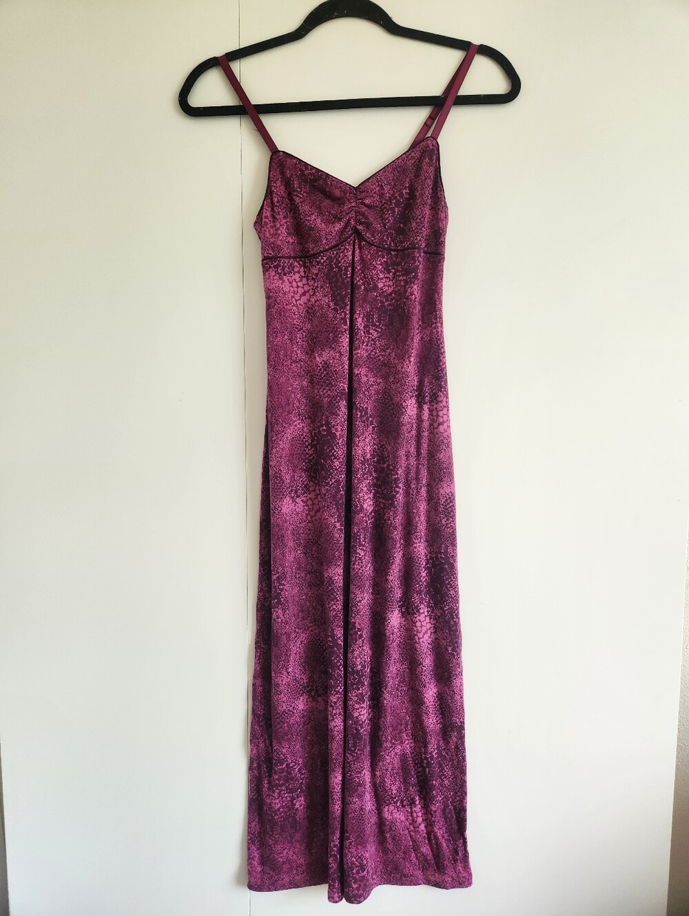 Alfani Intimates Pink Snake Print Maxi Dress XS Y2K Slip Dress Bodycon